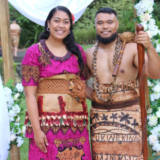 Jajay Sali-Lagaaia RIGHT with fiance Hinemaria Onesi LEFT