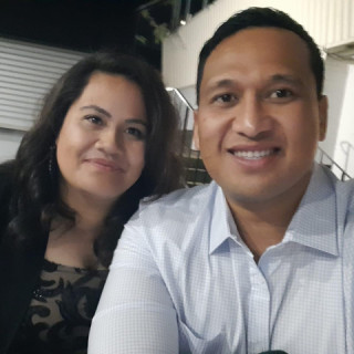 Marateina Fameitau RIGHT with wife Cynthia Fameitau LEFT